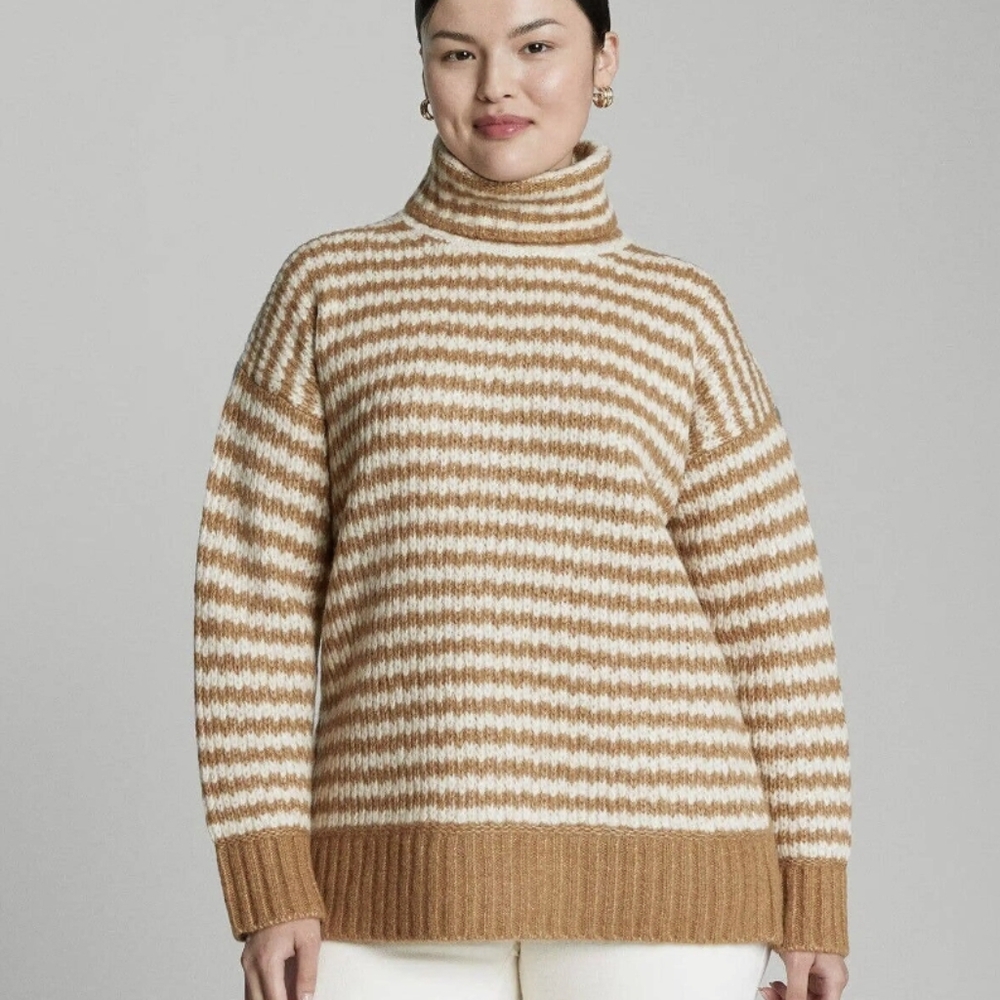 🆕 EVERLANE The Cloud Oversized Merino Wool/Alpaca Turtleneck - Picture 1 of 16